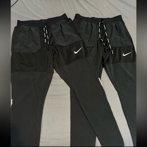 Black Nike Dri Fit Knit Running Pants Bundle / Lot Medium